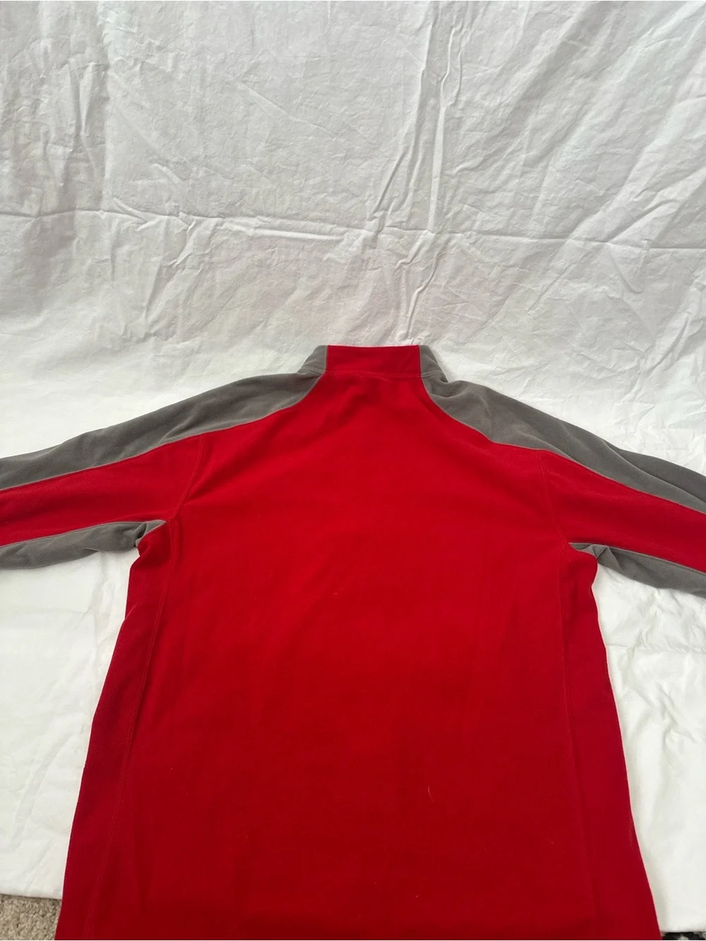 Men's Red and Gray Mock Neck Sweater - North Face
